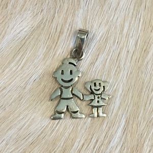 Sterling Big Brother, Little Sister Charm